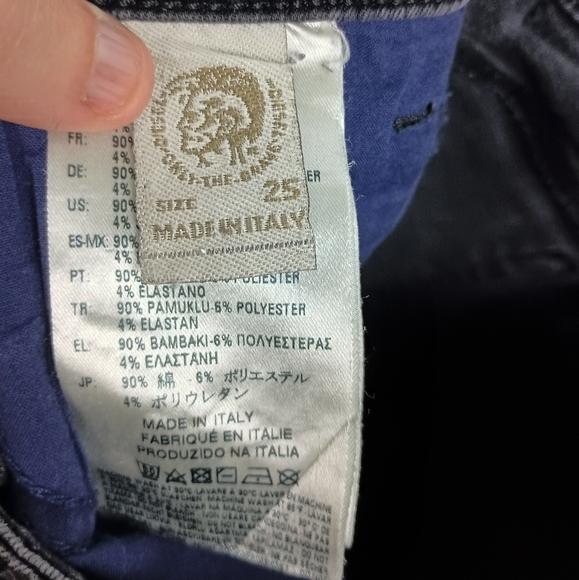 DIESEL Designer Casual Goth Black Skinny Jeans Modern Regular Fit (#1,415) - Picture 4 of 11